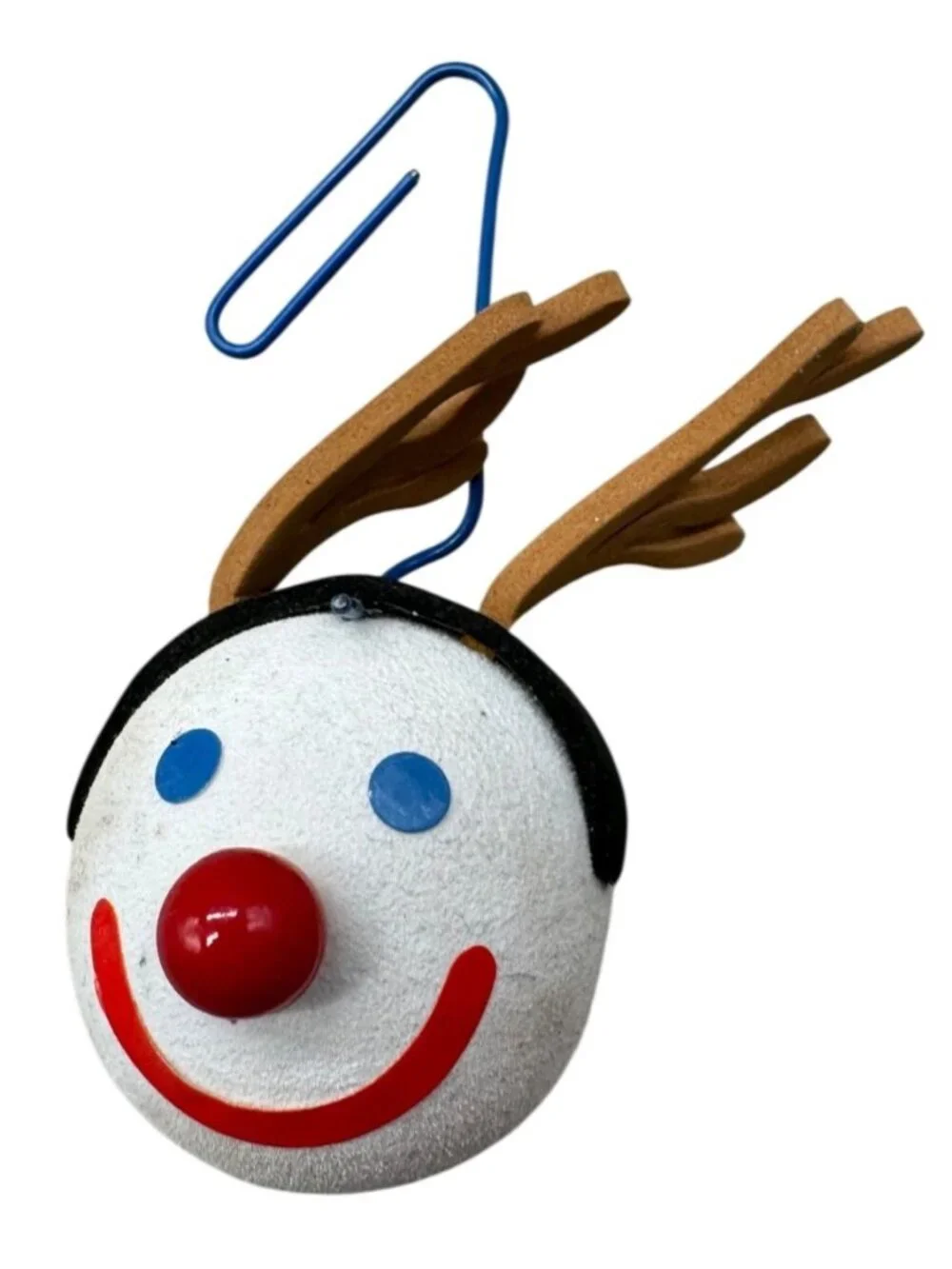 Jack in the Box Antenna Topper Rudolph Red Nose Reindeer Antlers READ